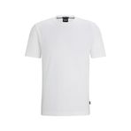 BOSS Thompson Erkek Bisiklet Yaka T-shirt, Kısa Kollu, Beyaz, S Beden