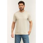 BOSS Ts Logo Erkek Bisiklet Yaka T-Shirt, Bej, 2XL