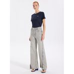 BOSS Yüksek Bel Düz Paça Denim Pantolon, 27, 50542436, Gri, Kadın