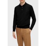Boss Yünlü Regular Fit Polo Yaka Kazak Erkek Kazak 50476357 001 - XL - Siyah