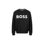 BOSS Yuvarlak yakalı sweatshirt, normal kalıp, pamuk, erkekler için, renk: siyah, Siyah, S