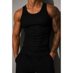 Bossago Erkek Halter Yaka Slim Fit Sporcu Likralı Fitilli Atlet