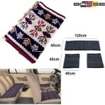 Bosse Oto Koltuk Minderi Terletmez Kilim Minder Ön Arka Set Lüks Kalın Lacivert Mdl9 - Desenli