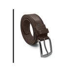 Bosskan Hakiki Deri Erkek Kemer 3.5 CM Dikiş Desenli - Kahverengi