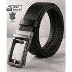 Bosskan Otomatik Tokalı Deliksiz Erkek Kemeri 100% Hakiki Deri - 130 cm - Siyah_A01