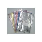 BossPack Metalize Bantlı (35x50 Cm) Jelatin Hediye Poşeti (10 Adet) - Desenli Hediye Poşeti