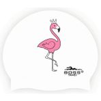 Bosstancı Silikon Bone Flamingo Baskılı Yüksek Kalitel Havuz ve Deniz Bonesi - Standart - Beyaz