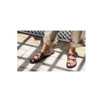 Bostini Sandals El yapımı Koyu Kahve Deri Erkek Bodrum Sandaleti