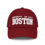 Boston Şapka Erkek Kadın Unisex Nakışlı Pamuklu Ayarlanabilir Beyzbol Kep Spor Şapka BORDO