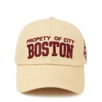 Boston Şapka Erkek Kadın Unisex Nakışlı Pamuklu Ayarlanabilir Beyzbol Kep Spor Şapka Krem