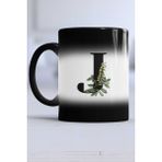 Botanik J Harfli Kupa Bardak Sihirli - 1 Adet - 300 ml - Siyah