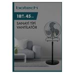 Botech 18" Sanayi Tipi Vantilatör