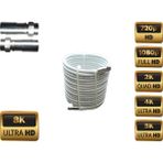 Botech Rg6-U6 4k/full Hd/3d Saf Çelik F Konnektörlü Içi Bakır Dışı Bakır Anten Uydu Kablosu 10 Metre