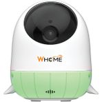 Botech Whome Yapay Zeka Destekli 360° Bebek Kamerası + Gece Görüşlü (Ninni Söyleyen, Uyku Raporu) - Beyaz - Yeşil