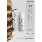 botegohair Profesyonel Krem Saç Boyası - 9.0 Yoğun Çok Açık Kumral 100 ml - 20 Volume 150 ml Oksidan SET