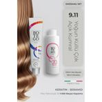 botegohair Profesyonel Krem Saç Boyası - 9.11 Yoğun Küllü Çok Açık Kumral 100 ml - 20 Volume 150 ml Oksidan SET