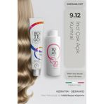 botegohair Profesyonel Krem Saç Boyası - 9.12 İnci Çok Açık Kumral 100 ml - 20 Volume 150 ml Oksidan SET