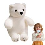 Botiniv Beyaz ayı doldurulmuş hayvan, doldurulmuş kutup ayısı - Renkli LED ışıkları ile oyuncaklar bebek | Yumuşak bebek sarılma yastığı ev asyonu, kızlar için gece ışık sevimli
