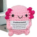 Botiniv Duygusal Destek Axolotl,Tığ işi Axolotl Peluş - Duygusal Destek Peluş Hayvan | Kadın Arkadaşlar Yetişkinler İçin Yaratıcı Benzersiz Axolotl Tığ Oyuncak