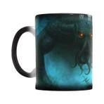 Botiniv Isı Değiştiren Kahve Kupaları,Cthulhu Seramik Bardak - Büyük Kahve Çay Sihirli Komik Sanat, Isıya Duyarlı Fincan, Noel Doğum Günü Hediyesi için Yenilik Isıya Duyarlı Fincan 12 Oz