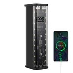 Botiniv Kaynak Powerbank Kabuğu Yok, Kaynak Piller Saklama Kutusu yok,22.5W Kaynak Pilleri Yok Kaplı Tutucu | 2 USB bağlantı noktası Şeffaf Hafif Cep Telefonu Şarj Cihazları Kol