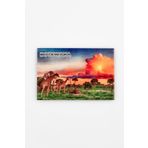 Botsvana Temalı Ahşap Kartpostal Magnet