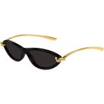 Bottega Veneta 1390S 001 56-14 Kadın Altın Güneş Gözlüğü - Siyah