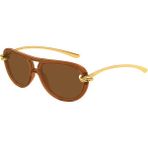 Bottega Veneta 1418S 004 58-15-145 Unisex Güneş Gözlük - Kahverengi