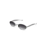 Bottega Veneta BV 1386S 003 57 Oval Gri Metal Kadın Güneş Gözlüğü