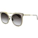 Bottega Veneta BV0064S 003 Butterfly Whıte Gold Kelebek Kadın Güneş Gözlüğü - Beyaz - Altın