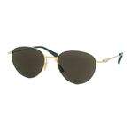 Bottega Veneta BV1268S 002 51 Unisex Oval Gold Metal Güneş Gözlüğü