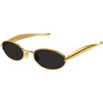 Bottega Veneta Unisex 1386S 001 57-21 Güneş Gözlüğü Altın Renk Oval Çerçeve UV 400 Filtre