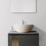 Botticino Mermer Yarı Parlak Cilalı Çanak Lavabo Cm-b-016-b Bej