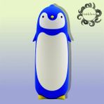 BottleBoss 350 ml Mavi Penguen Figürlü Paslanmaz Çelik Çocuk Matarası