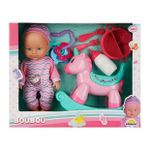 Boubou Bebek ve Sallanan Atı Oyun Seti 30 cm -Sunman