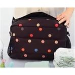 Boubou BSO-1001 Siyah Puantiyeli Bebek Arabasi Organizer Çanta