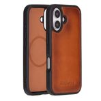 Bouletta Apple iPhone 16 Plus uyumlu, Hakiki Deri, El Yapımı Kılıf, Gölgeli taba