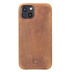 Bouletta F360 G19 Taba Apple iPhone 13 Uyumlu Deri Arka Kapak