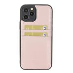Bouletta FXC-CC Deri Telefon Kılıfı iPhone 12 6.1inç NU2 Pembe