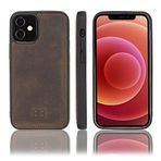 Bouletta FXC Deri Telefon Kılıfı iPhone 12 5.4inç TN03 Kahve