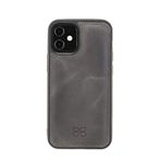 Bouletta FXC Deri Telefon Kılıfı iPhone 12 5.4inç TN18EF Gri