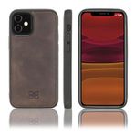 Bouletta FXC Deri Telefon Kılıfı iPhone 12 6.7inç TN03 Kahve