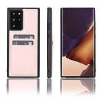 Bouletta FXC Kartlıklı Arka Kapak Deri Telefon Kılıfı Samsung Note 20 Ultra NU2 Pembe