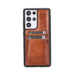 Bouletta FXCPRST2 Samsung Galaxy S21 Ultra Uyumlu Deri Taba Cep Telefonu Arka Kapak