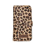 BOULETTA iPhone 14 Plus Kılıf Cüzdan Magsafe - Gerçek Deri Manyetik Çıkarılabilir Folyo Telefon Kılıfı RFID Kart Tutuculu 3 Yuvalı 17 cm Leopar