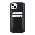 BOULETTA iPhone 15 Plus Kart Tutuculu Kılıf - Hakiki Deri, Koruyucu, İnce Telefon Kılıfı, 2 Kart Tutucu, RFID Engelleme 6,7 inç, Siyah