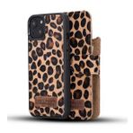 Bouletta LEO-1 Leopar Apple İphone 13 Uyumlu Deri Cüzdanlı Kılıf
