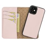 Bouletta MW Deri Telefon Kılıfı iPhone 12 5.4inç NU2 Pembe RFID