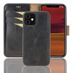 Bouletta MW Deri Telefon Kılıfı iPhone 12 6.7inç RST1 Siyah RFID