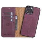 Bouletta MW Deri Telefon Kılıfı iPhone 12 Pro Max CZ7 Mor